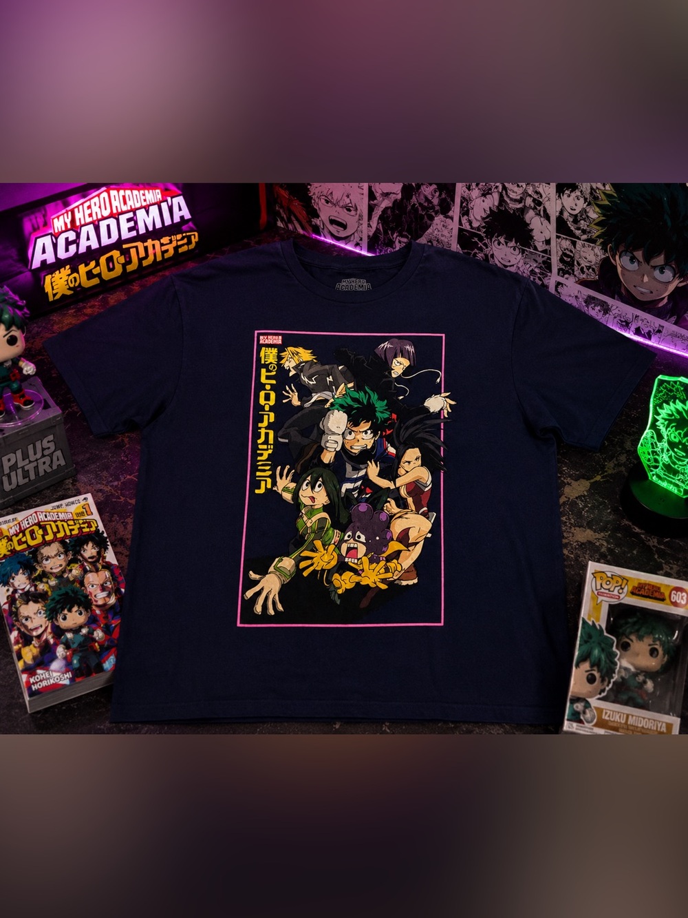 My Hero Academia Anime Graphic Tee NWT White 2XL Manga Shirt